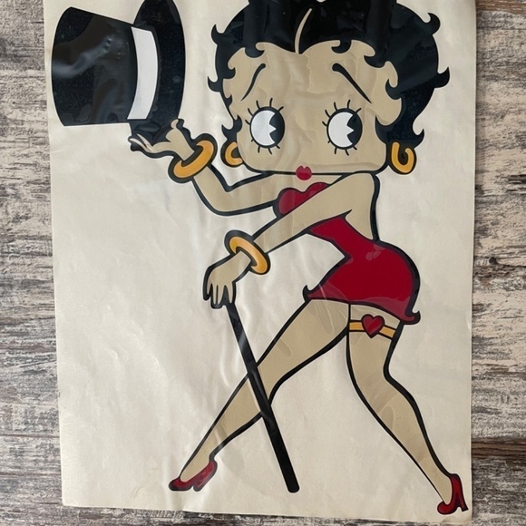 Vintage Betty Boop All That Jazz Decal 12 x 16 - Picture 3 of 5
